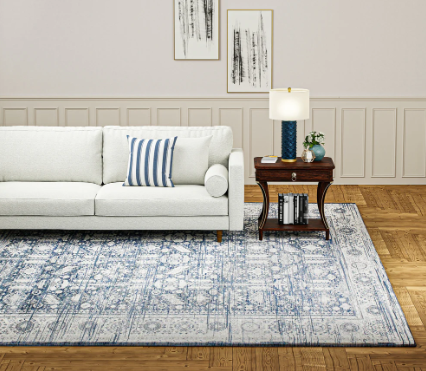 Bashian Cambridge C191-CM103 Light Blue Area Rug Room Scene Feature