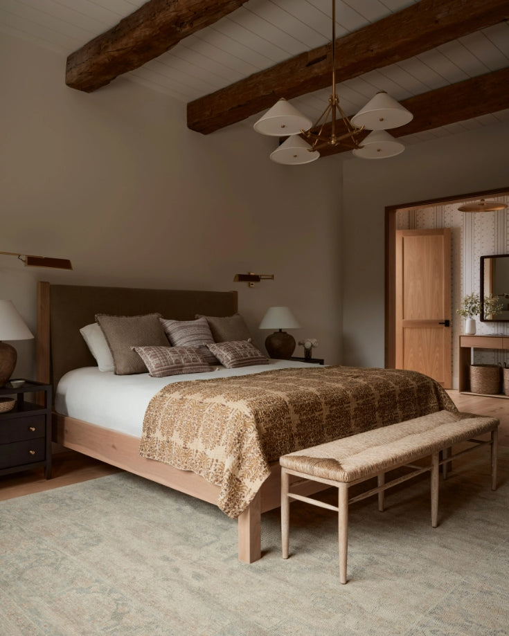 Loloi Priya PRY-08 Bone / Bluestone Area Rug Room Scene Featured