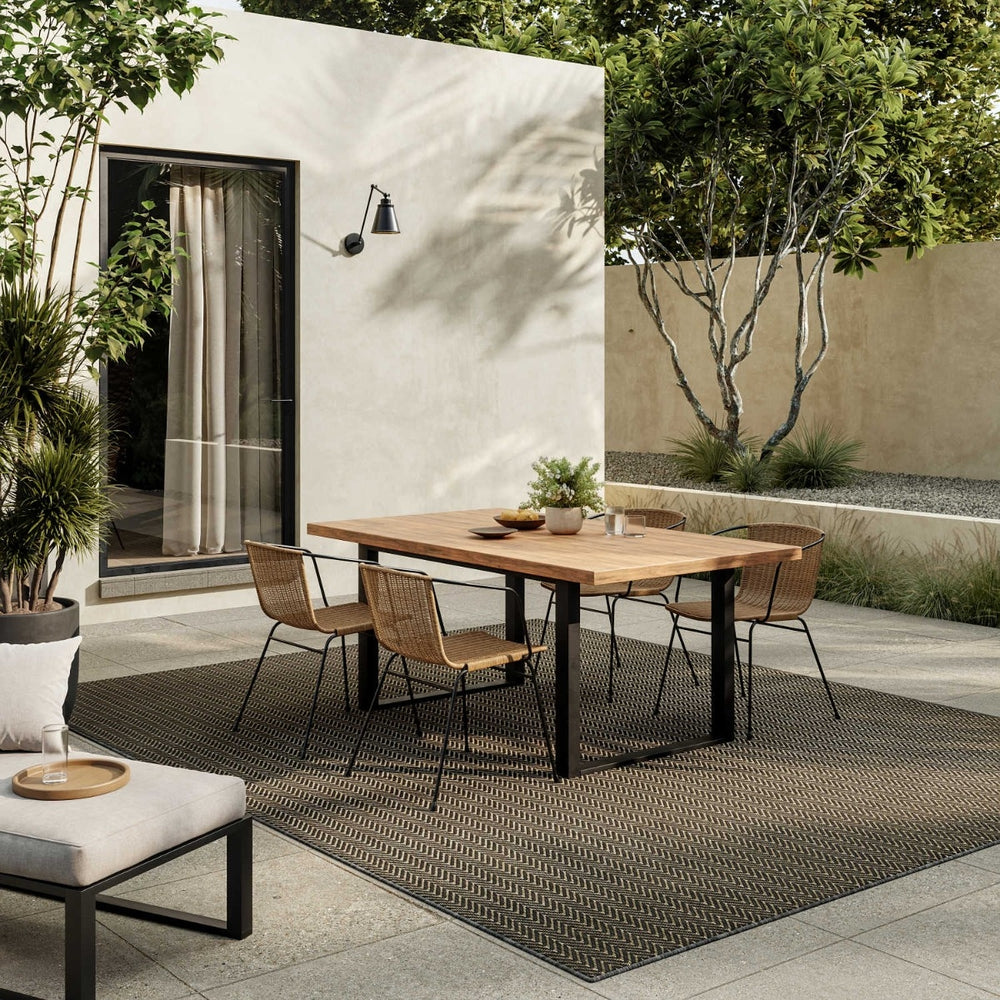 Nourison Horizon Indoor/Outdoor HOZ02 Charcoal Area Rug Outdoor Scene Feature