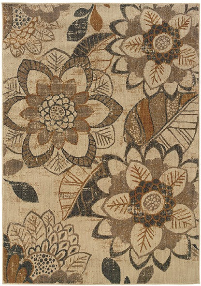 Oriental Weavers Kasbah 3953C Ivory/Grey Area Rug Main Image Featured
