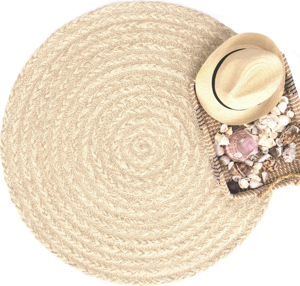 Capel Maritime 0396 Sea Oats 625 Area Rug Round Roomshot Image 1 Feature