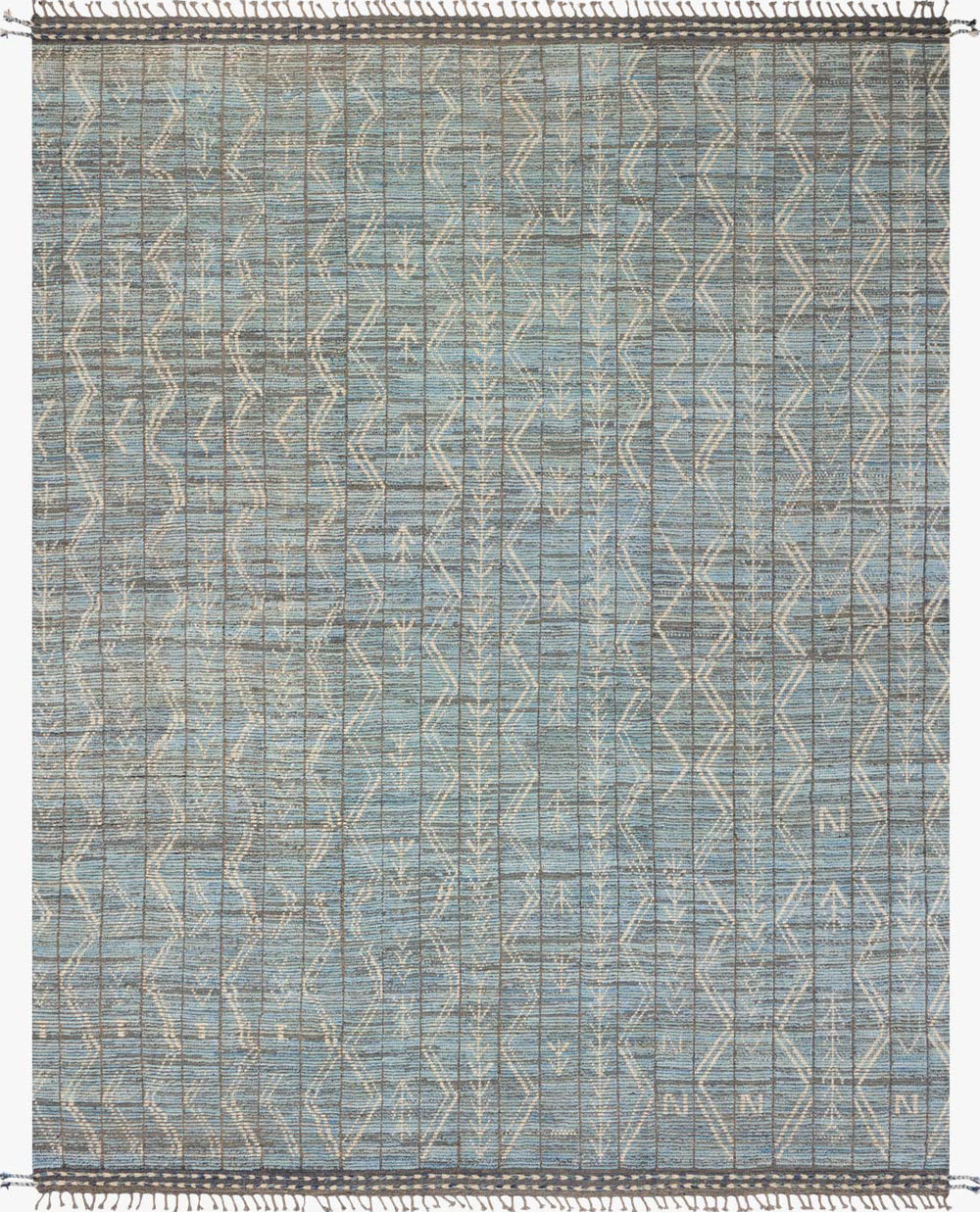 Loloi Pak Morrocan One-of-a-Kinds Sky/Ivory Area Rug