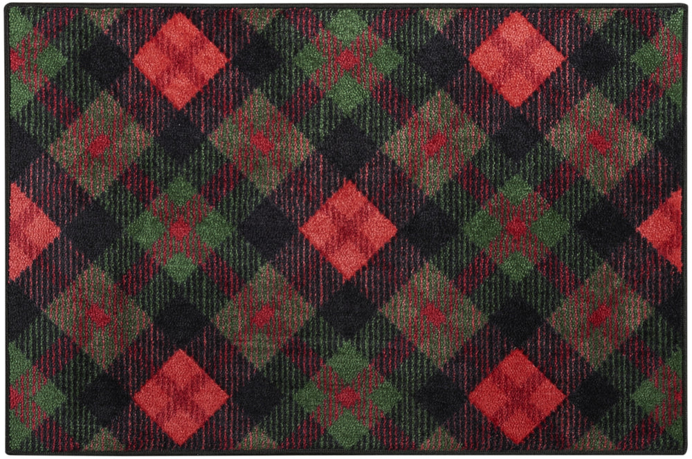 Nourison Accent Decor/Xmas 188JP Red Black Area Rug