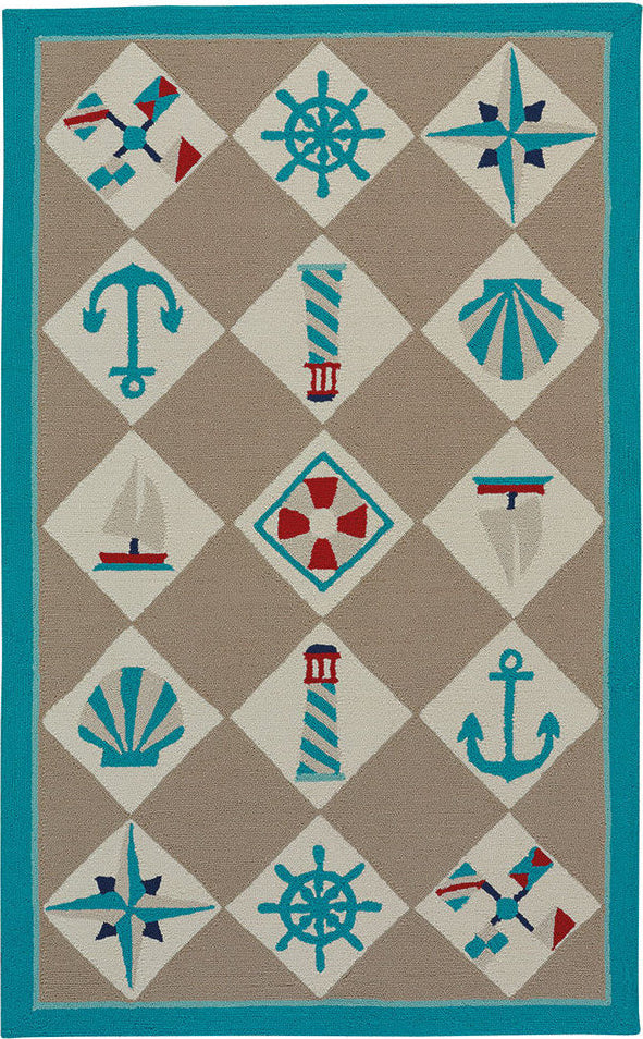 Capel Anthony Baratta Seafaring 2338 Light Tan Area Rug Rectangle Roomshot Image 2 Feature