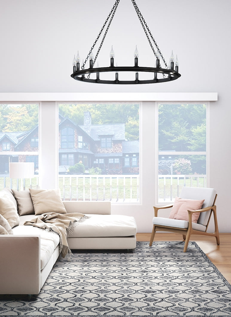 Couristan Silverthorne Mosaic Musk Area Rug Lifestyle Image Feature