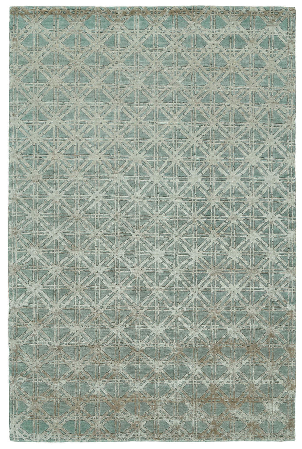 Feizy Bamboo Lattice 7054F Light Blue/Beige Area Rug