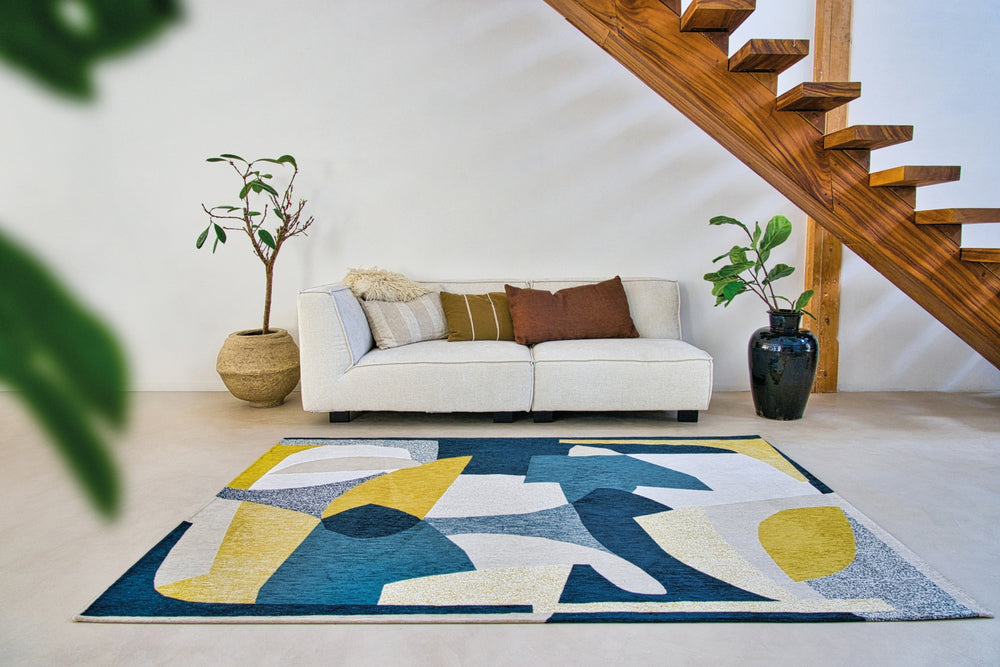 Louis De Poortere Gallery Shapes 9369 Duck Song Area Rug Lifestyle Image Feature