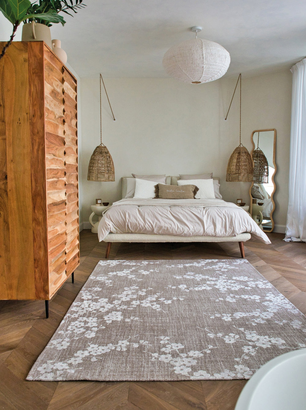 Louis De Poortere Sakura 9373 Morning Mist Area Rug Lifestyle Image Feature