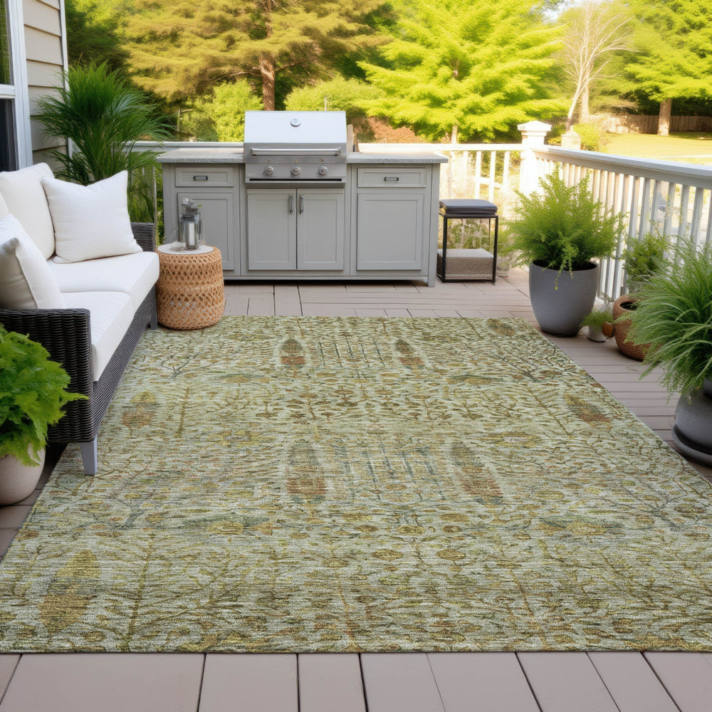 Piper Looms Chantille Americana ACN2053 Wheat Machine Washable Area Rug Outdoor Lifestyle Image Feature