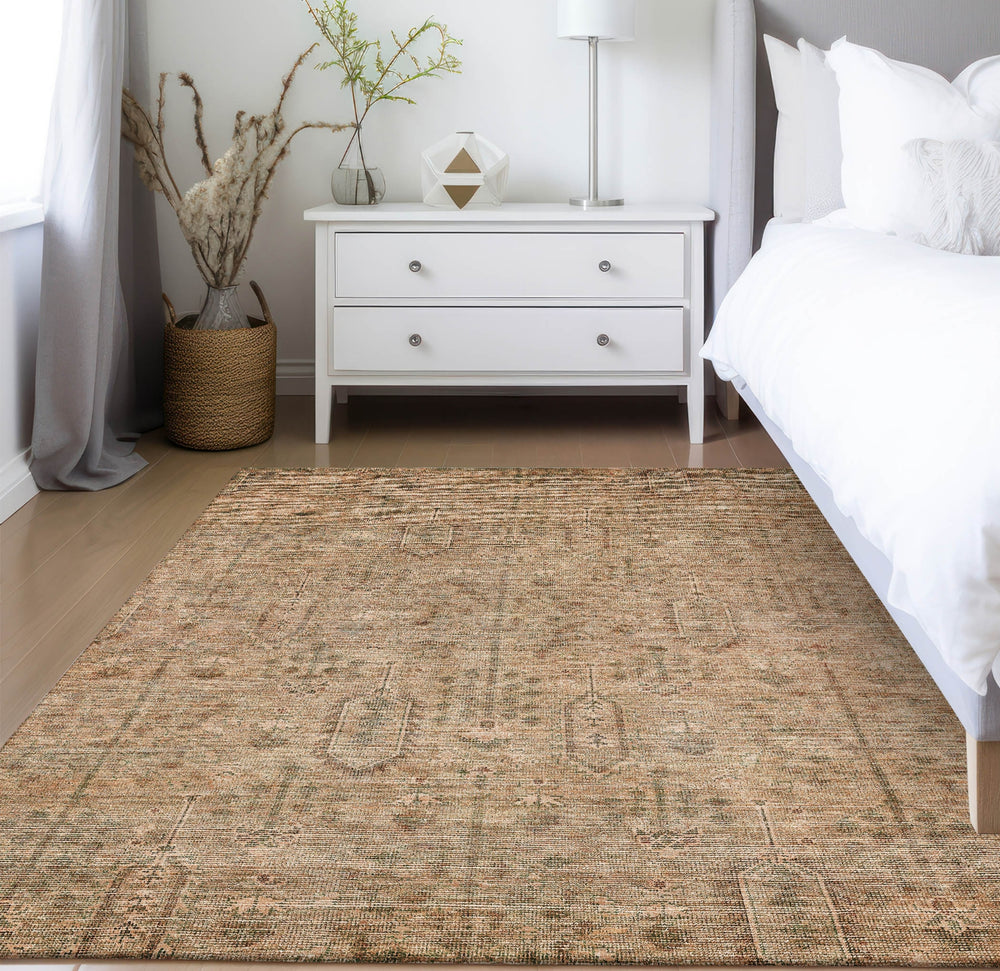 Piper Looms Chantille Southwest ACN790 Terracotta Machine Washable Area Rug Lifestyle Image Feature