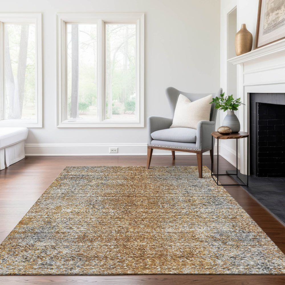 Piper Looms Chantille Vintage ACN840 Terracotta Machine Washable Area Rug Lifestyle Image Feature