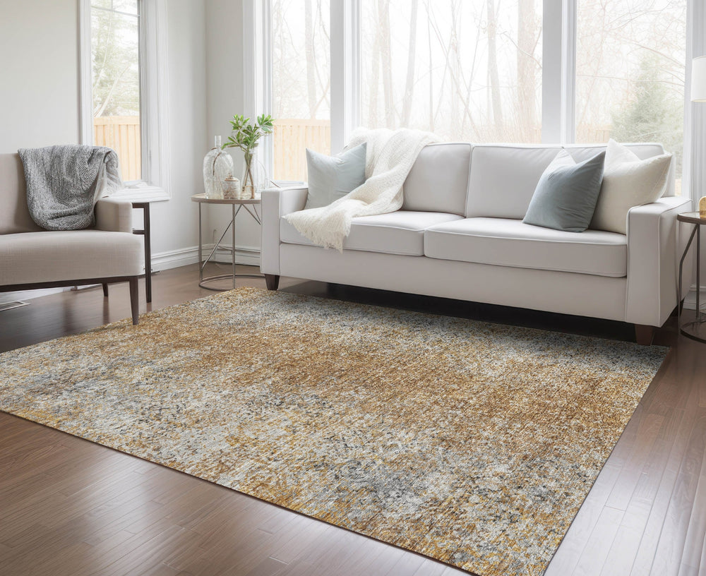Piper Looms Chantille Vintage ACN840 Terracotta Machine Washable Area Rug Lifestyle Image Feature