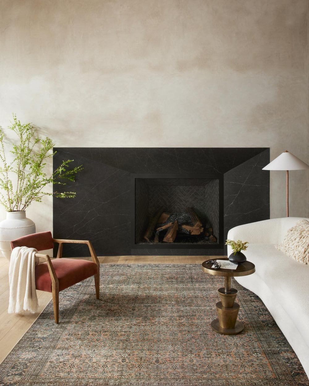 Loloi Adrian ADR-03 Terracotta / Multi Area Rug Lifestyle Image Feature