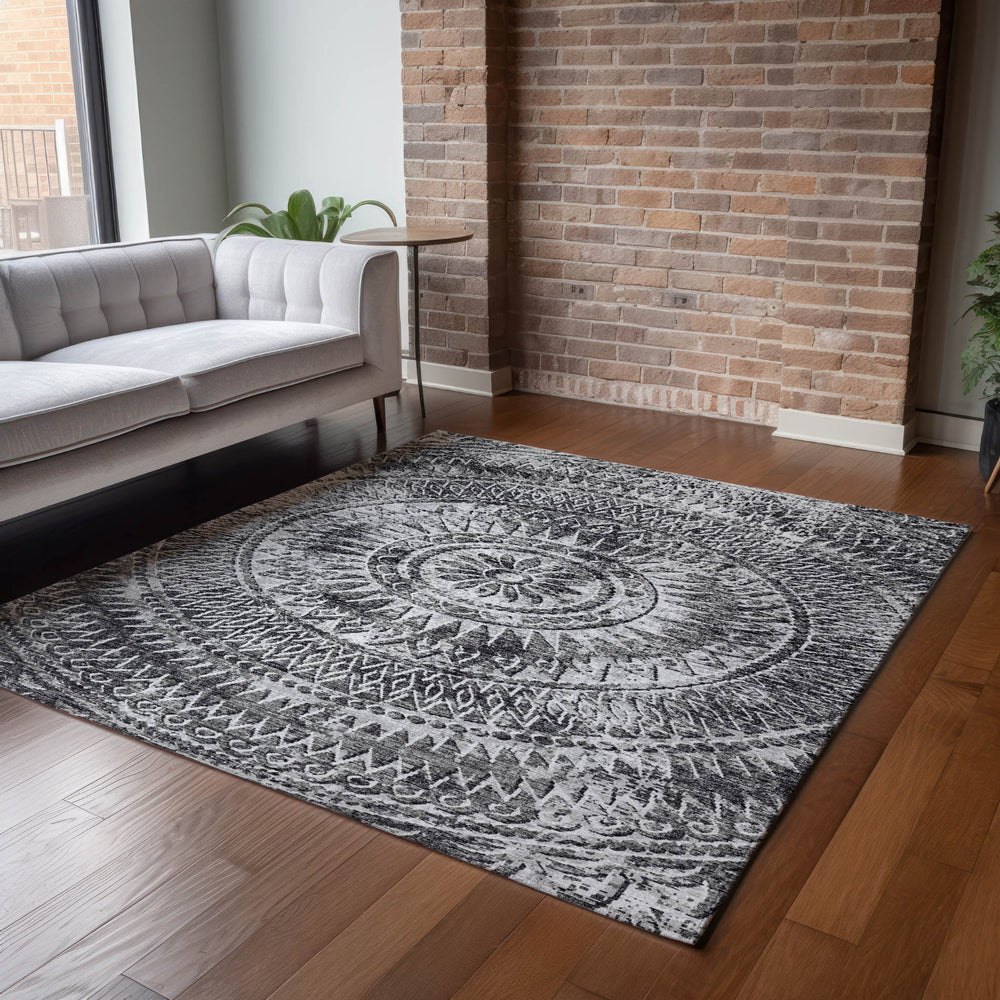 Piper Looms Mayfield Medallion AMF113 Gray Machine Washable Area Rug Lifestyle Image Feature