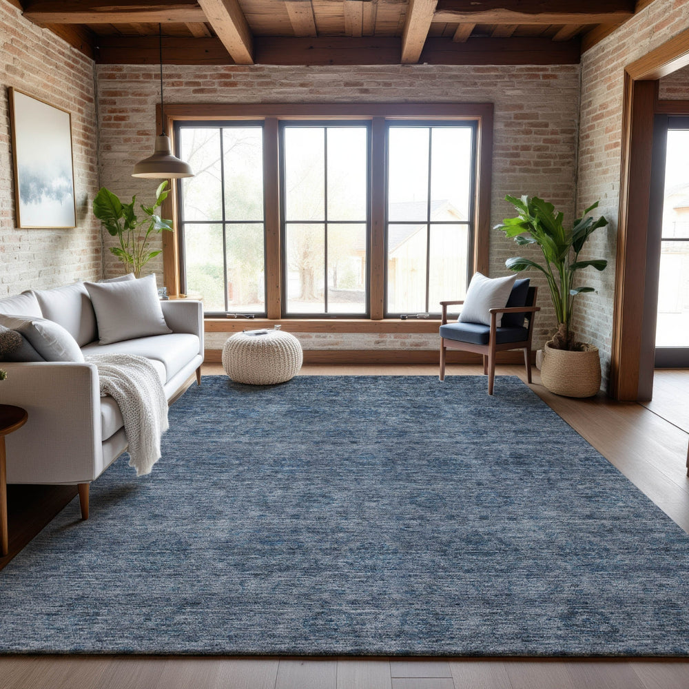 Piper Looms Mayfield Global AMF1170 Blue Machine Washable Area Rug Lifestyle Image Feature