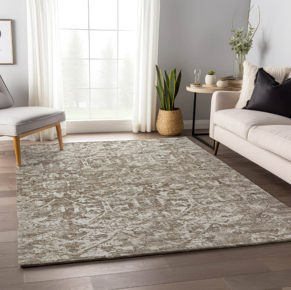 Piper Looms Mayfield Serpentine AMF40 Taupe Machine Washable Area Rug Lifestyle Image Feature