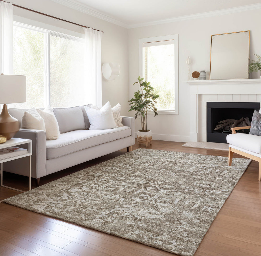 Piper Looms Mayfield Serpentine AMF40 Taupe Machine Washable Area Rug Lifestyle Image Feature