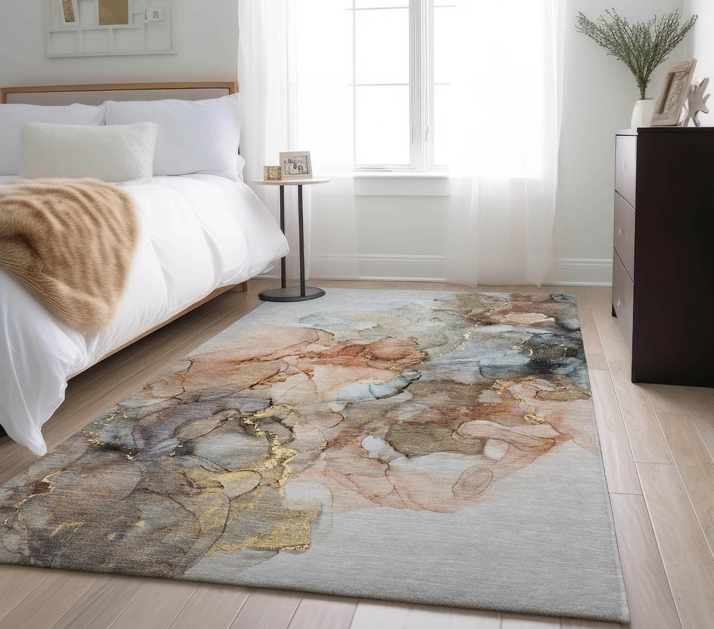 Piper Looms Mayfield Watercolors AMF520 Beige Machine Washable Area Rug Lifestyle Image Feature