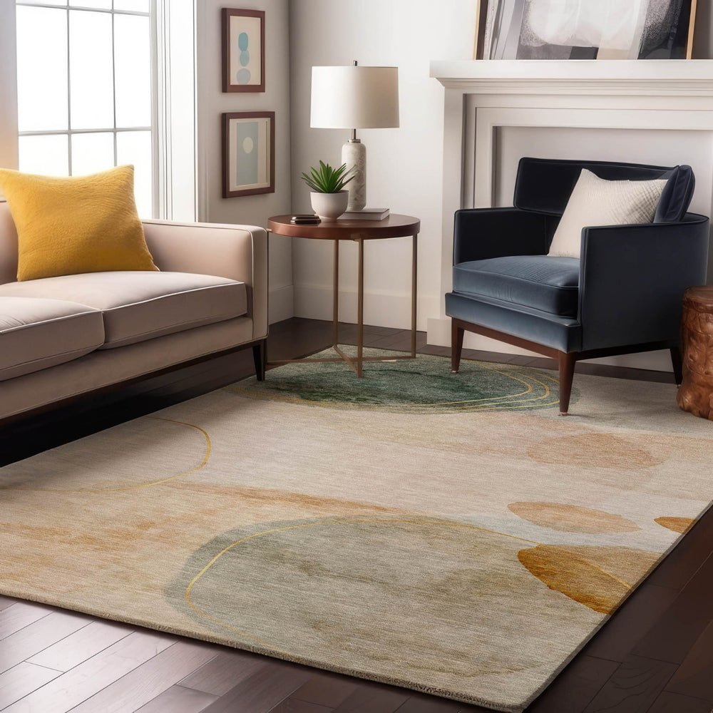 Piper Looms Mayfield Organic AMF545 Beige Machine Washable Area Rug Lifestyle Image Feature