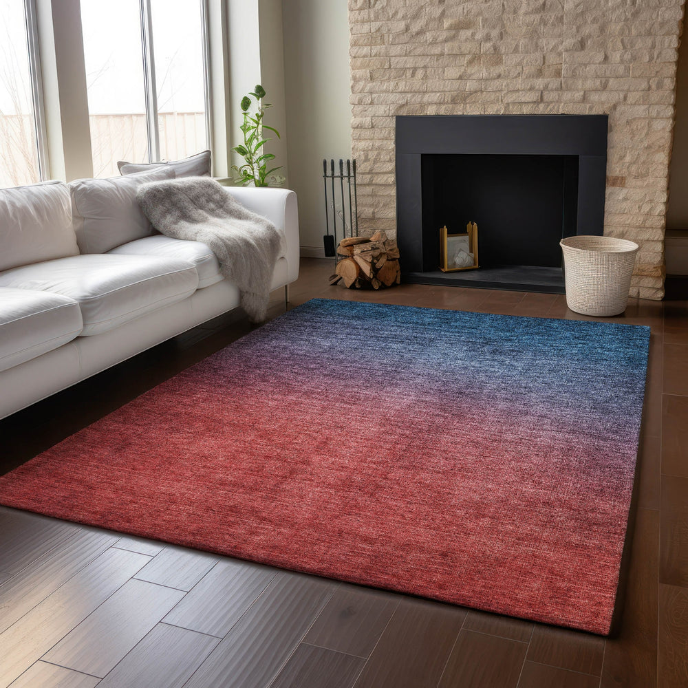Piper Looms Mayfield Ombre AMF587 Navy Machine Washable Area Rug Lifestyle Image Feature