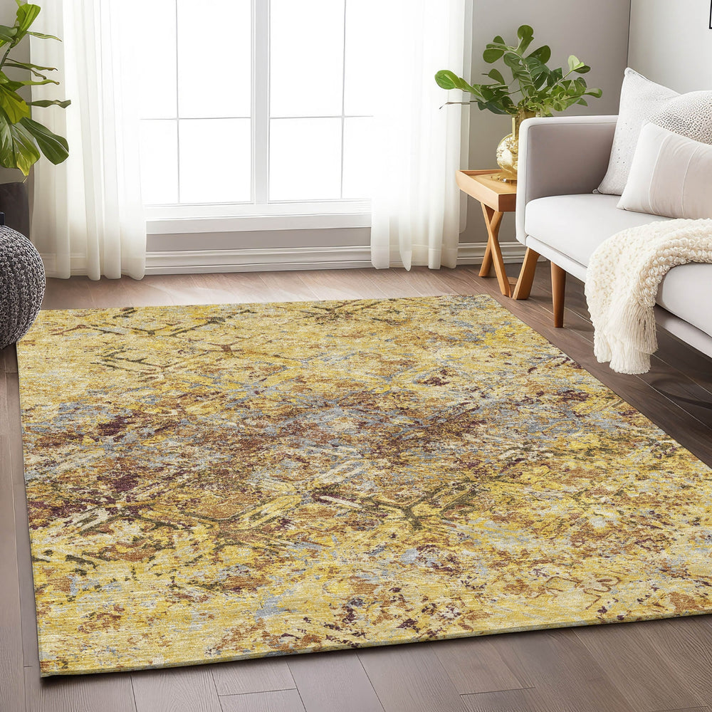 Piper Looms Mayfield Diamond AMF768 Wheat Machine Washable Area Rug Lifestyle Image Feature