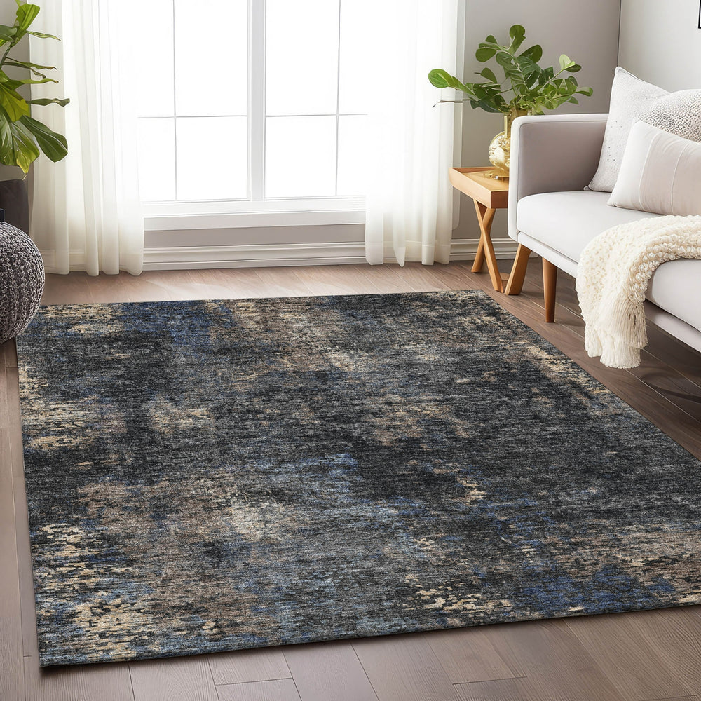 Piper Looms Mayfield Modern AMF815 Charcoal Machine Washable Area Rug Lifestyle Image Feature