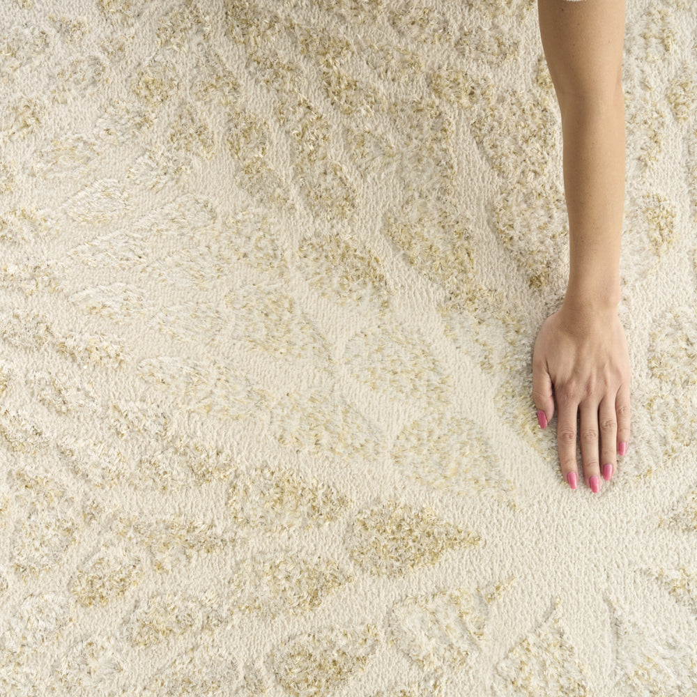 Nourison Ambiance AMI02 Ivory Gold Area Rug Room Image Feature