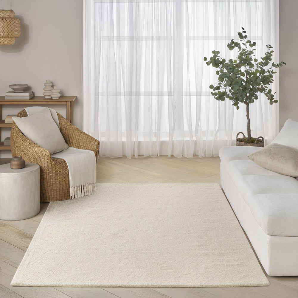 Nourison Pure Angles ANG01 Ivory Area Rug by DKNY Room Image Feature