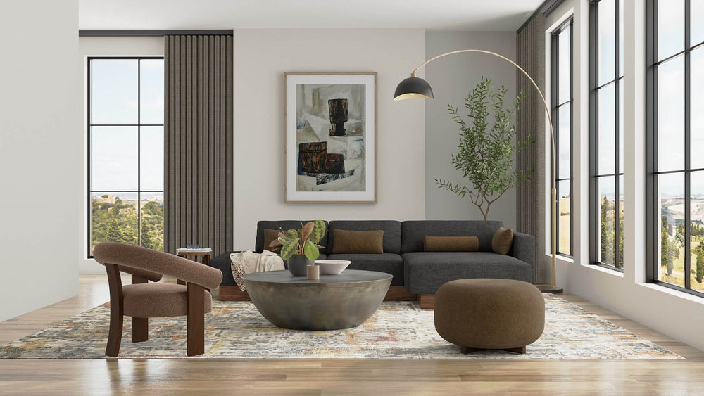 Feizy Braden 8A50F Gray/Orange/Tan Area Rug Lifestyle Image Feature