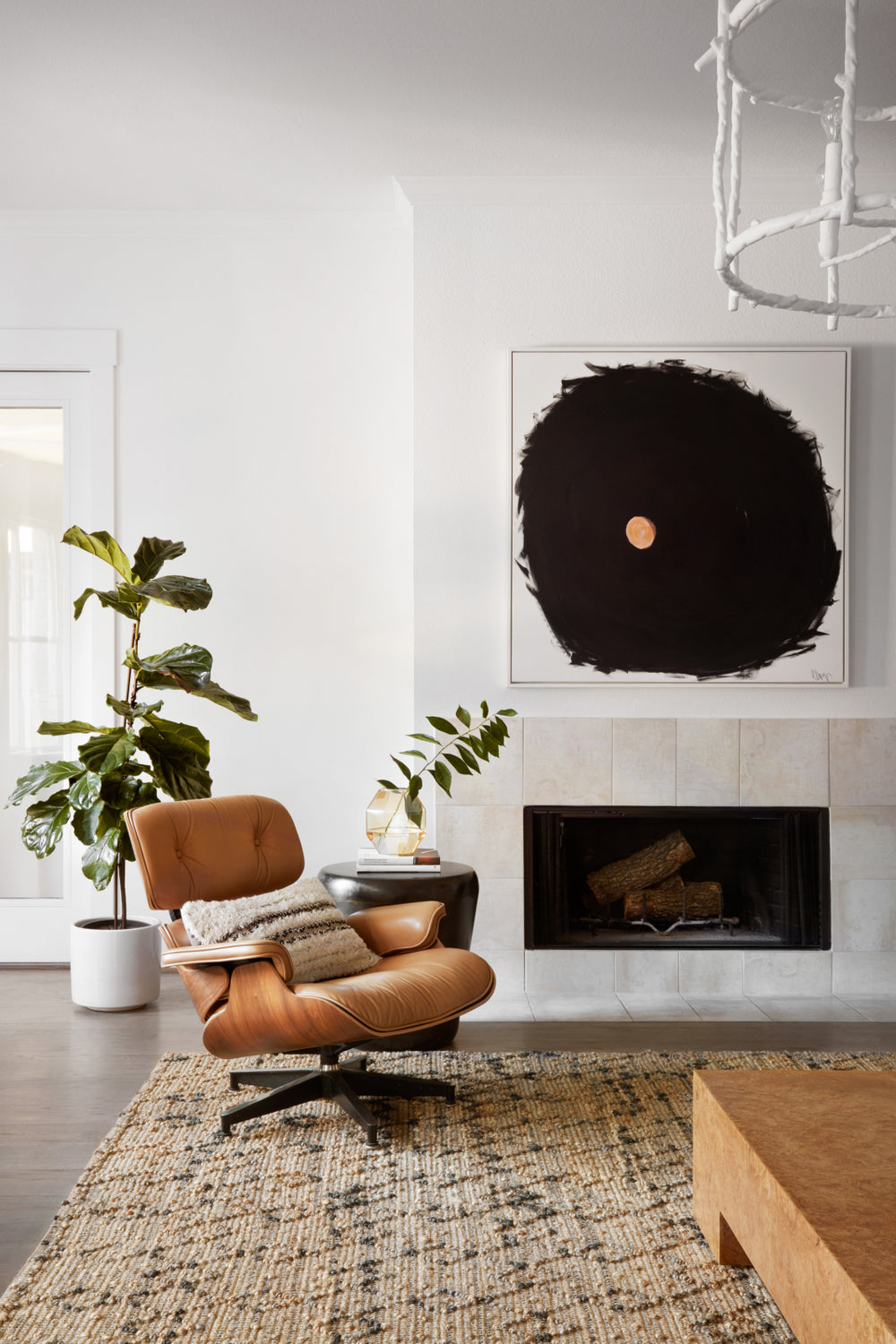 Loloi Beacon BU-01 Charcoal Area Rug Lifestyle Image Feature