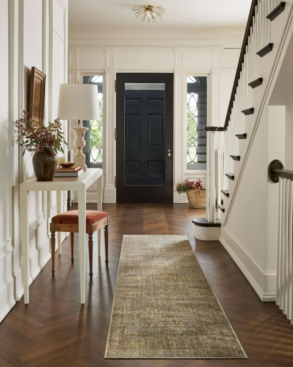 Bradbury BRU-02 Dove/Gold Area Rug by Jean Stoffer X Loloi Lifestyle Image Feature