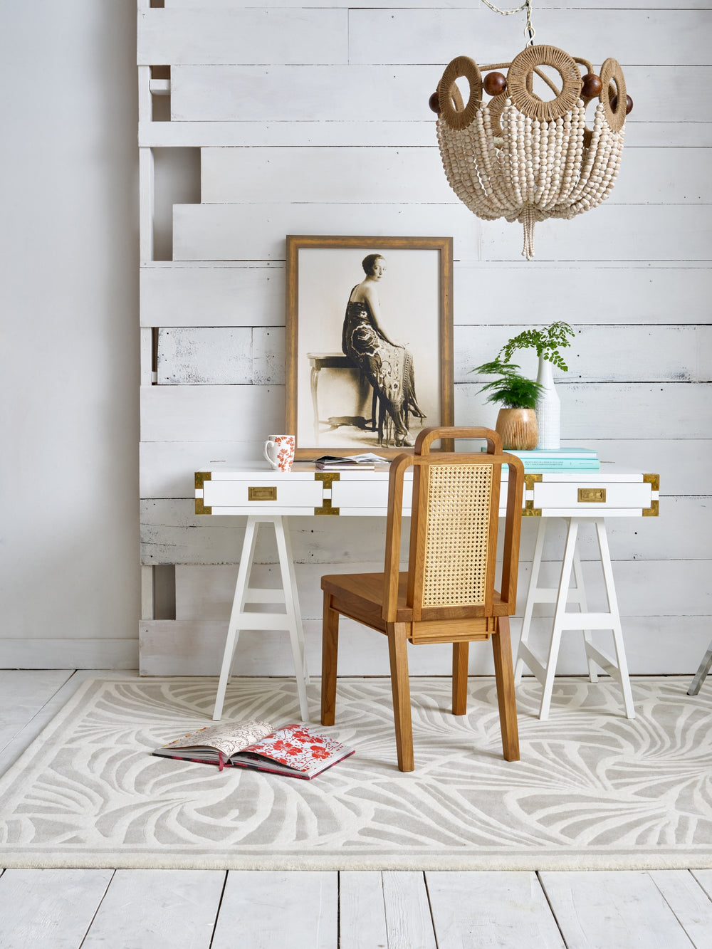 Brink and Campman Japanese Fans Ivory Area Rug by Florence Broadhurst Room Image Feature