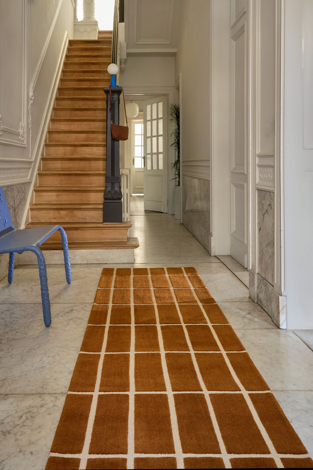 Brink and Campman Tiiliskivi Brown Area Rug by Marimekko Runner Room Image Feature