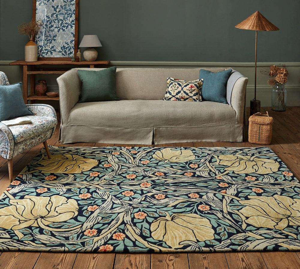 Brink and Campman Pimpernel Indigo Area Rug by Morris Co Room Image Feature