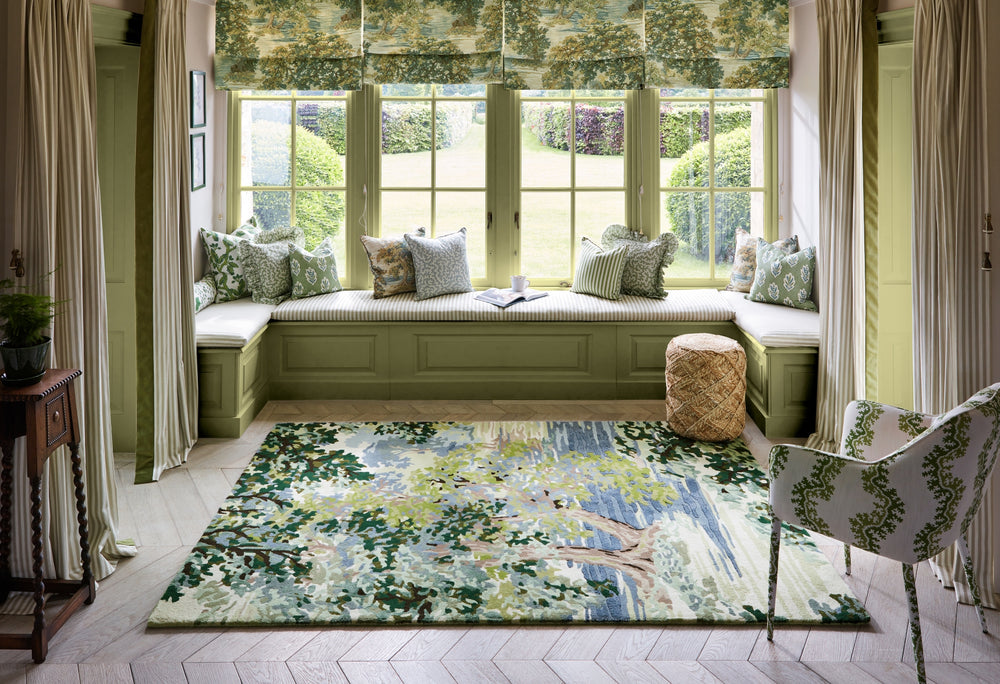 Brink and Campman Ancient Canopy Forest Green Area Rug by Sanderson Room Image Feature