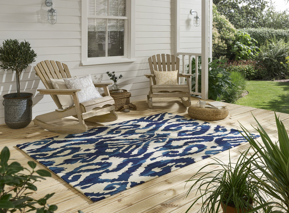 Brink and Campman Kasuri Indigo Area Rug by Sanderson Room Image Feature