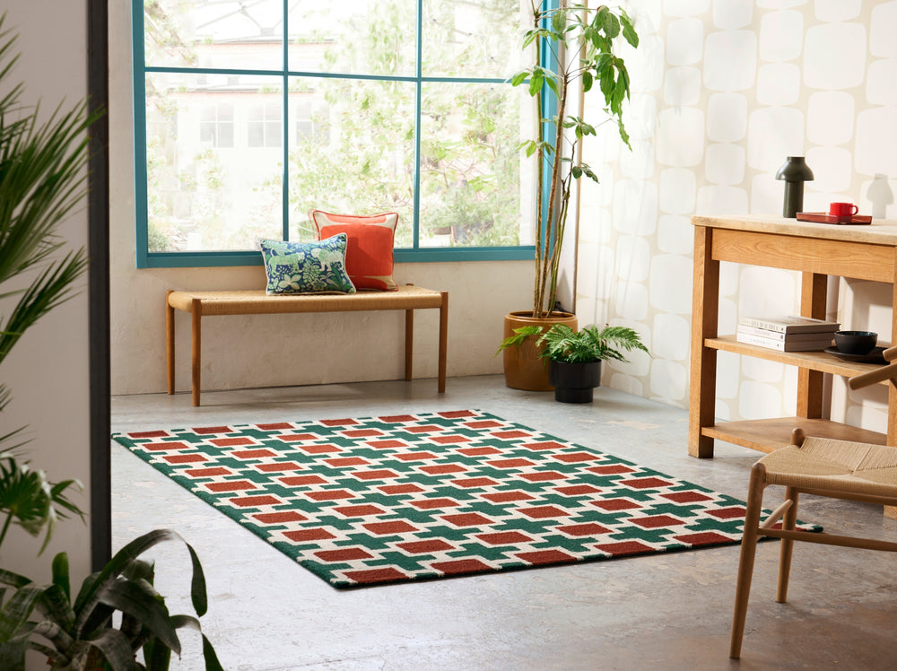 Brink and Campman Hatch Rust Area Rug by Scion Room Image Feature