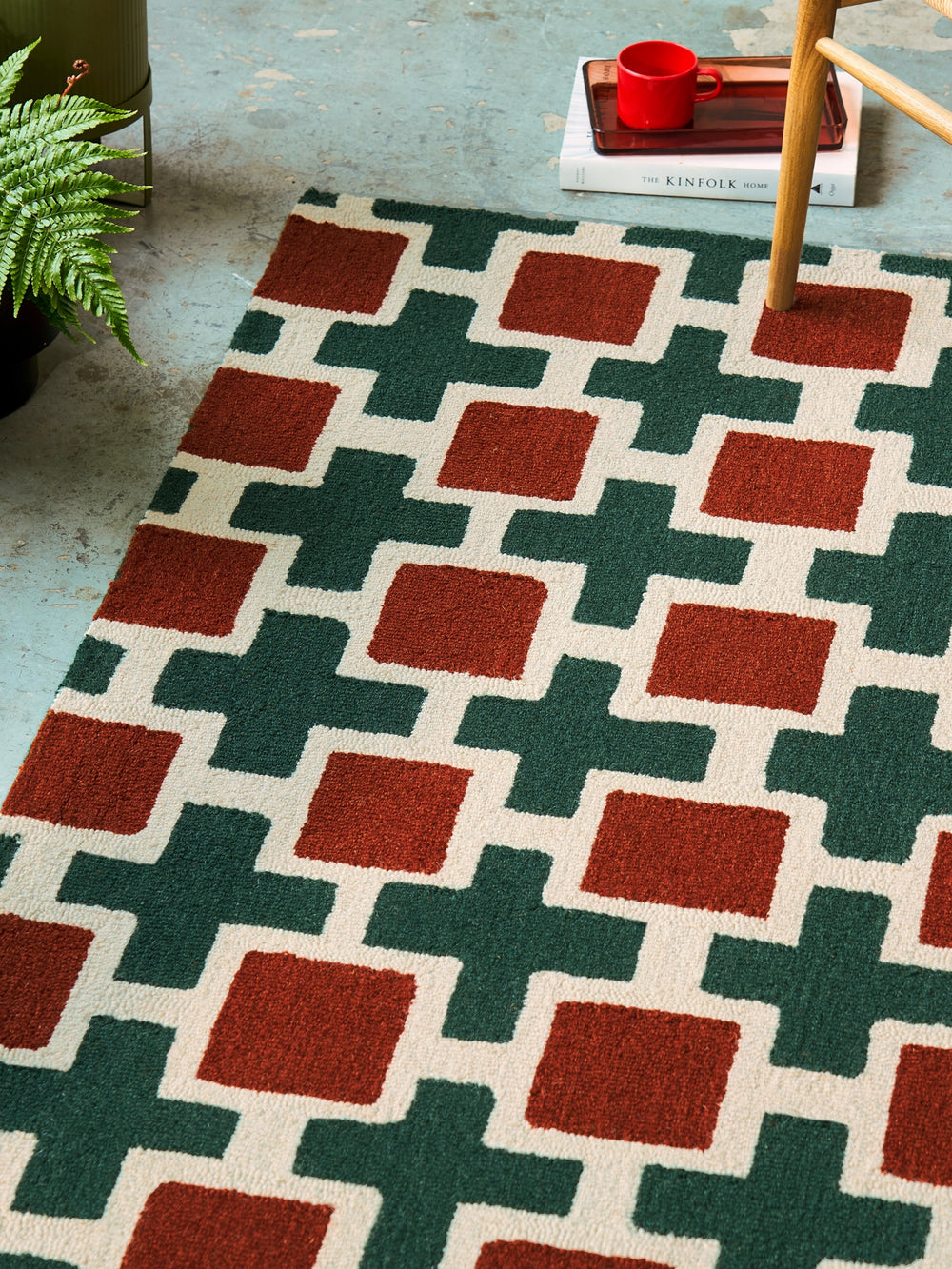 Brink and Campman Hatch Rust Area Rug by Scion Room Image Feature