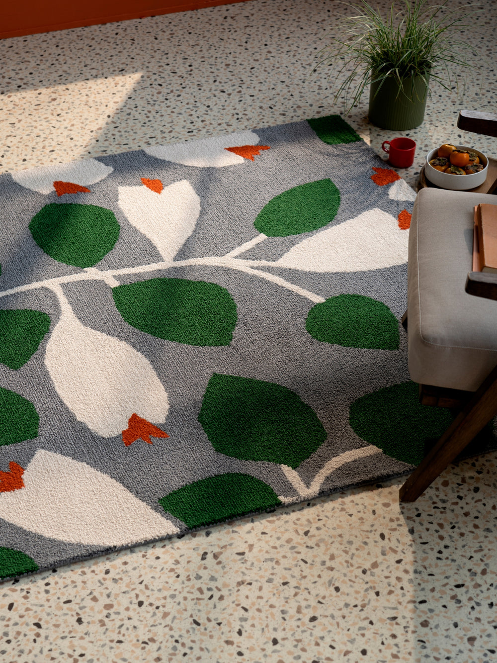 Brink and Campman Rosehip Blue Area Rug by Scion Room Image Feature