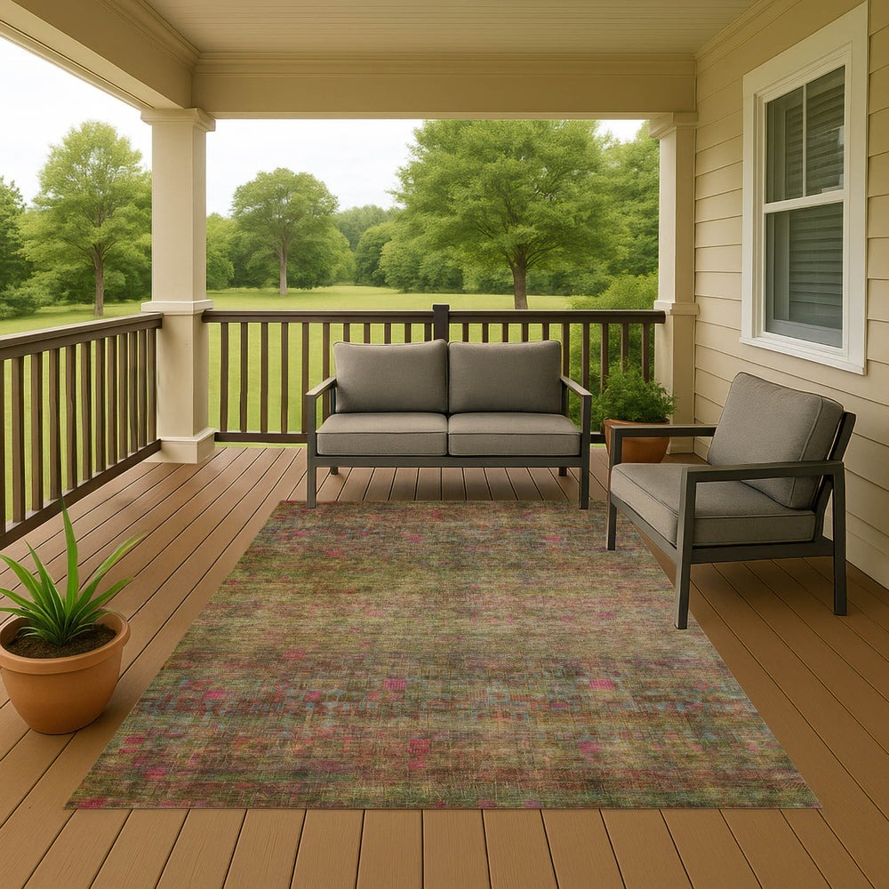 Dalyn Burano BU9 Cactus Machine Washable Area Rug Outdoor Lifestyle Image Feature