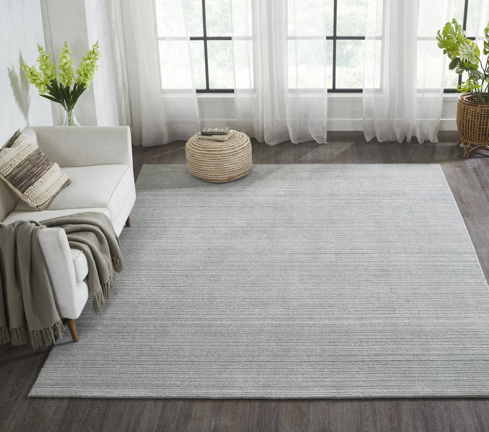 Ancient Boundaries Fog FOG-1217 Light Grey Area Rug Lifestyle Image Feature