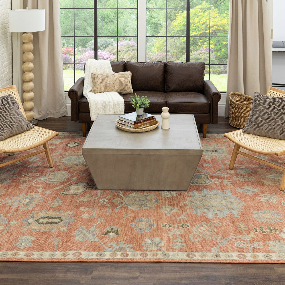 Karastan Cabrillo Andujar Rust Area Rug Lifestyle Image Feature