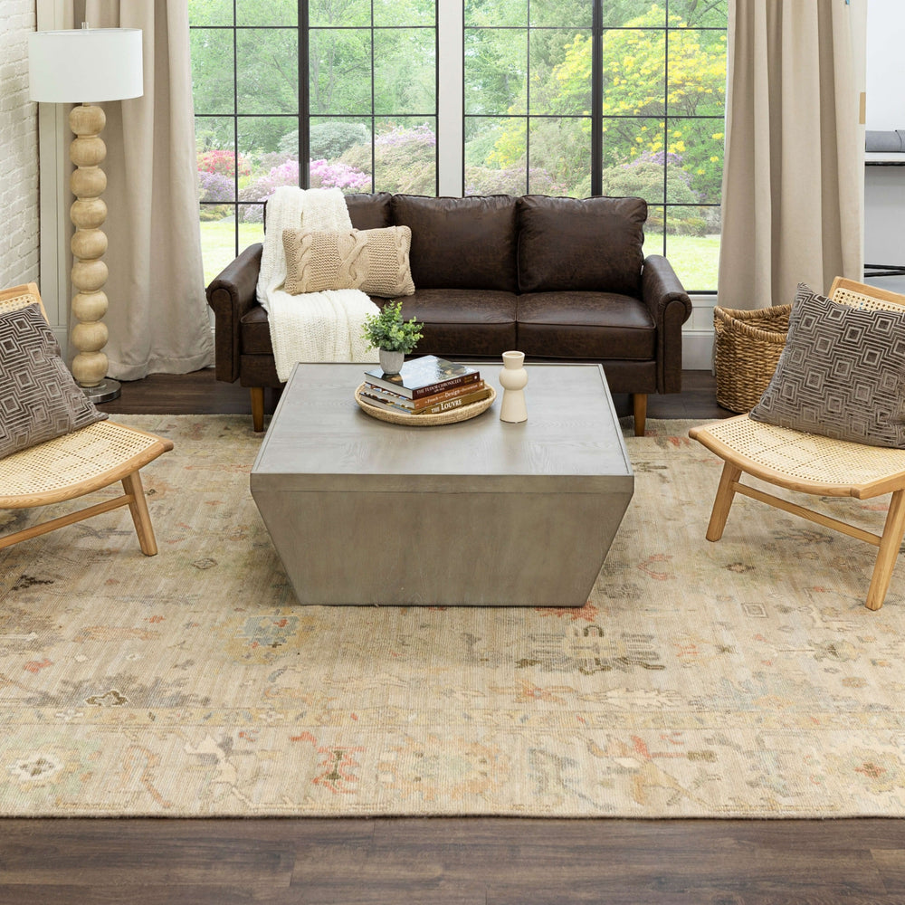 Karastan Cabrillo Iberia Light Silver Area Rug Lifestyle Image Feature