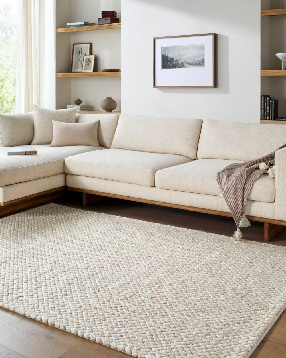 Livabliss Cloud 19 CLD-2305 Ivory Area Rug Room Scene Feature