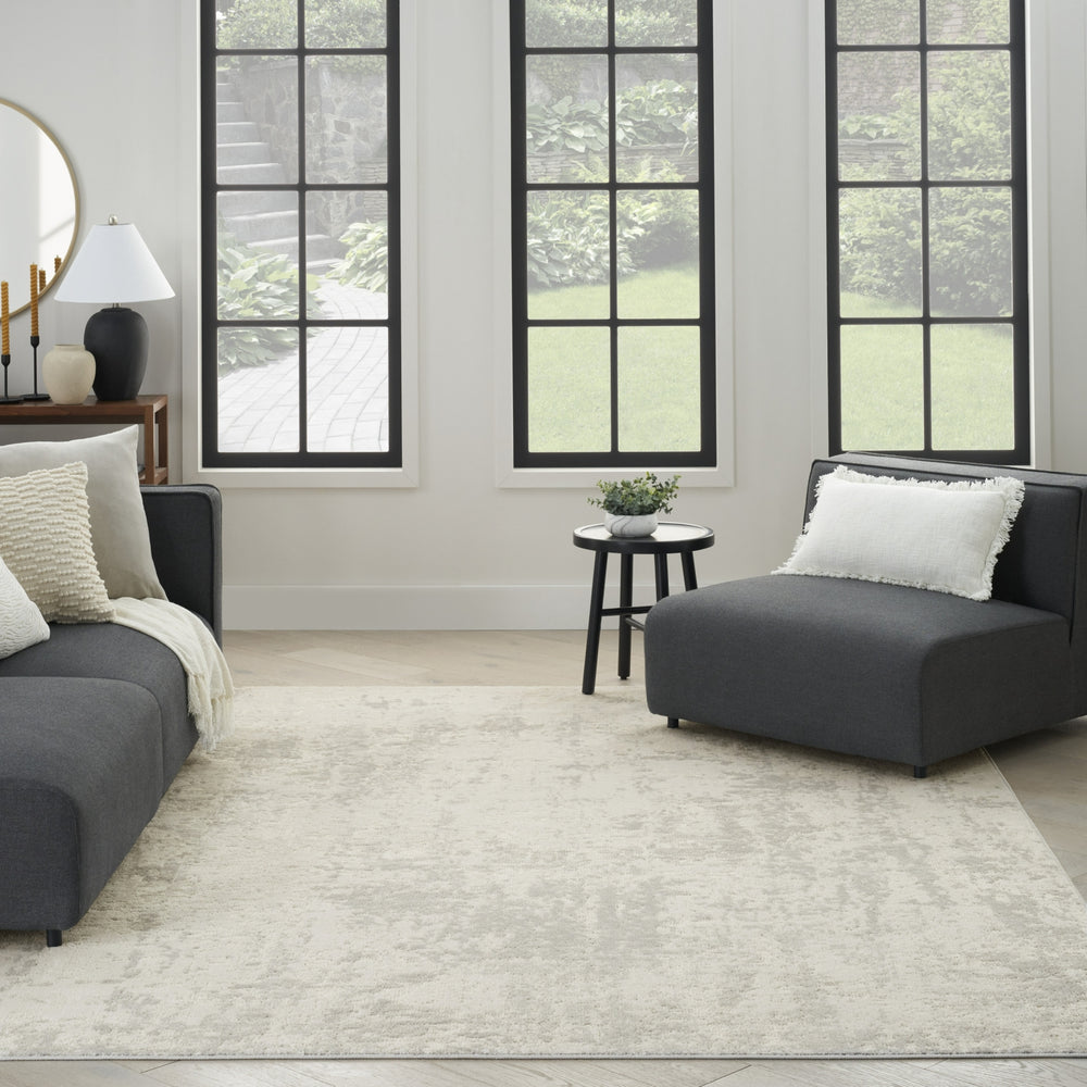 Nourison Concerto CNC01 Cream Grey Area Rug Lifestyle Image Feature