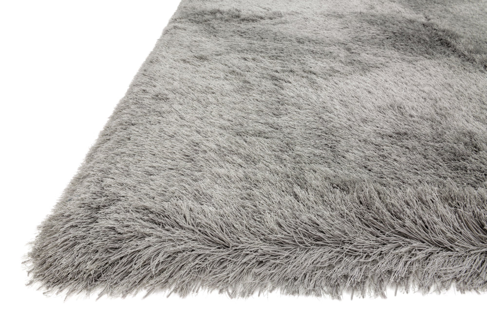 Loloi Allure Shag AQ-01 Platinum Area Rug Corner Feature