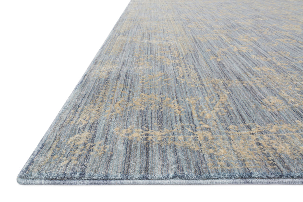 Loloi Florence FO-01 Light Blue / Ivory Area Rug Corner Feature