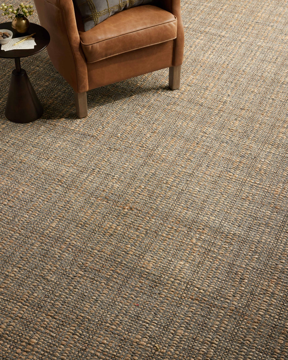 Jean Stoffer X Loloi Cornwall CRN-01 Charcoal/Natural Area Rug by Lifestyle Image Feature