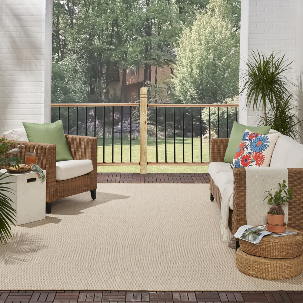 Nourison Courtyard COU01 Natural Area Rug Room Image Feature