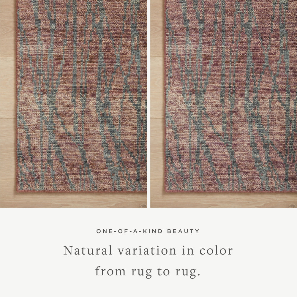 Loloi Daphne DAP-04 Raspberry/Silver Area Rug Lifestyle Image Feature